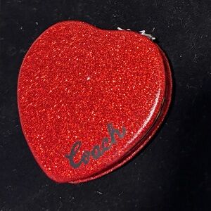 Coach Glittering Red Heart Mirror